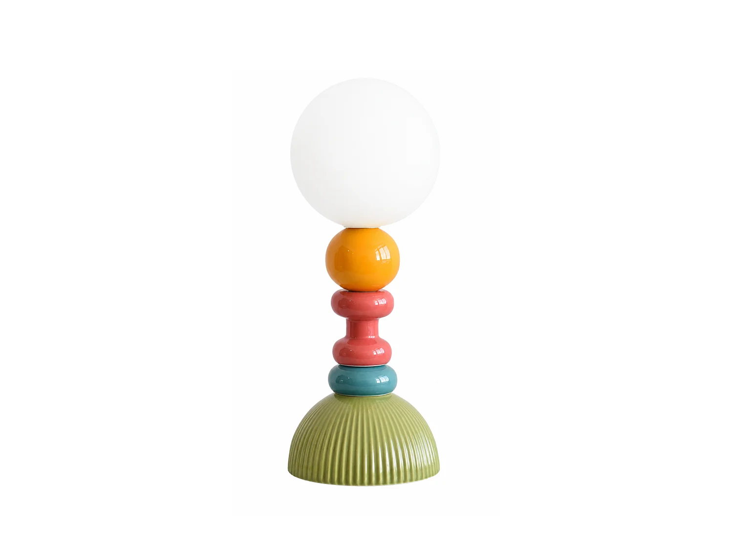 Lámpara de mesa de cerámica multicolor - Pili