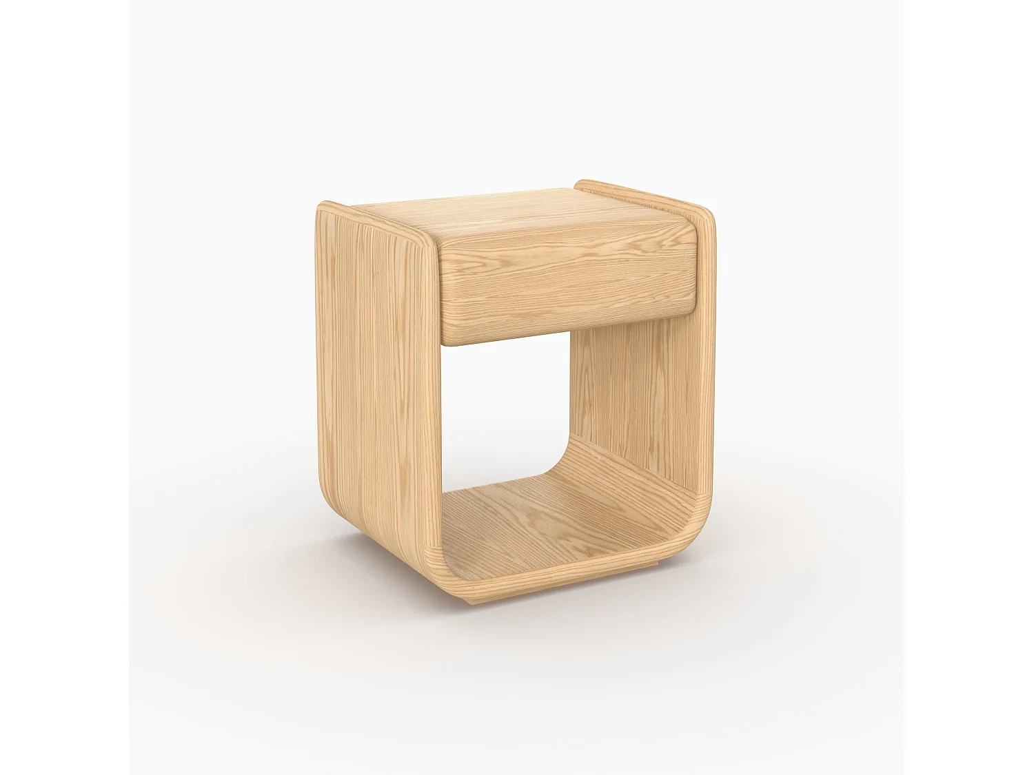 Table de chevet en placage chène - Eléa