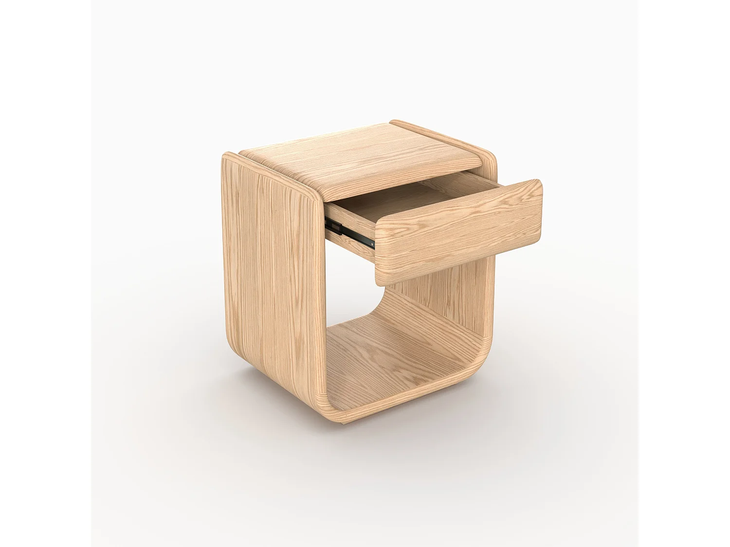 Table de chevet en placage chène - Eléa
