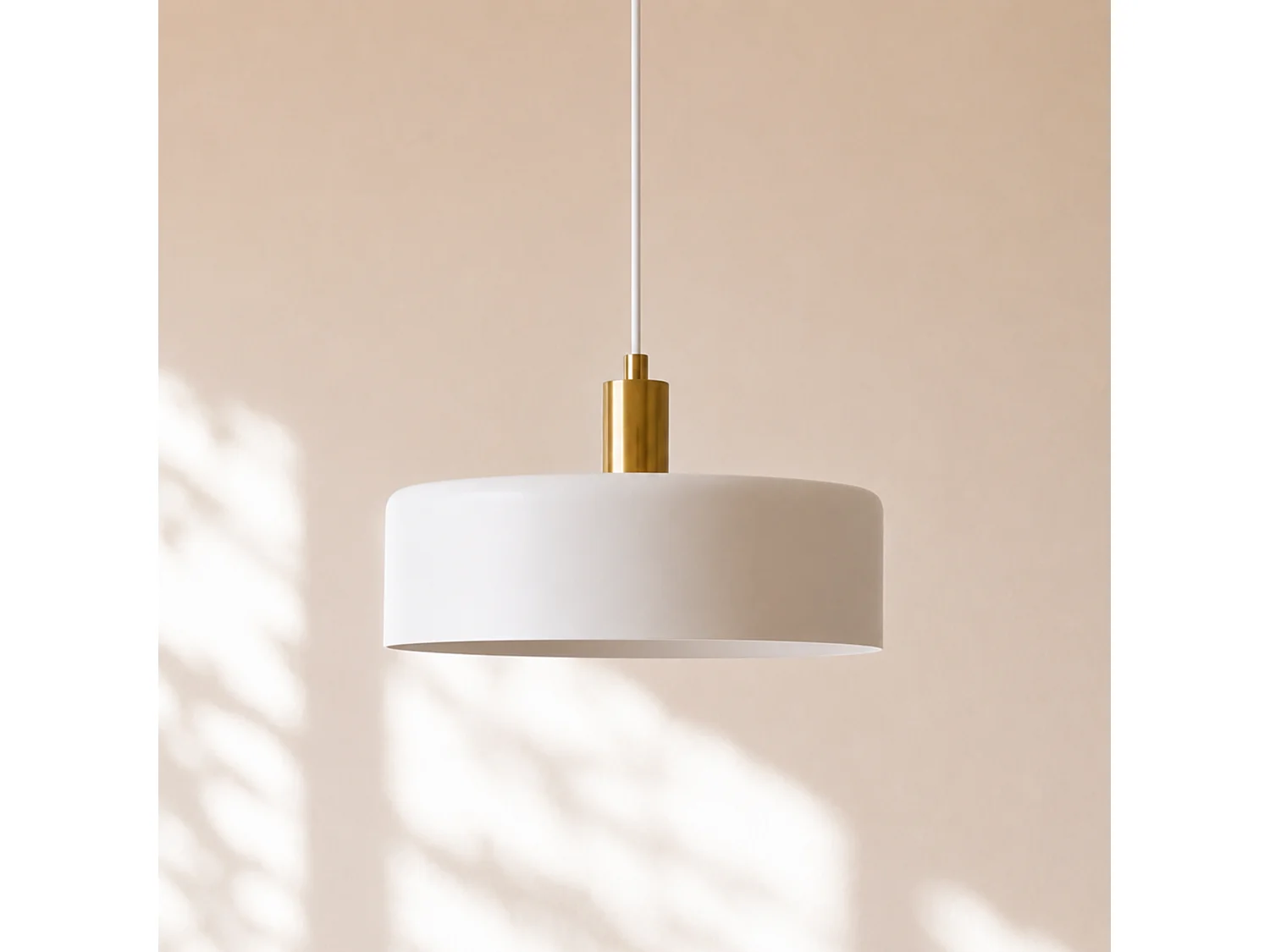 Sospensione in metallo bianco D35 cm - Nox