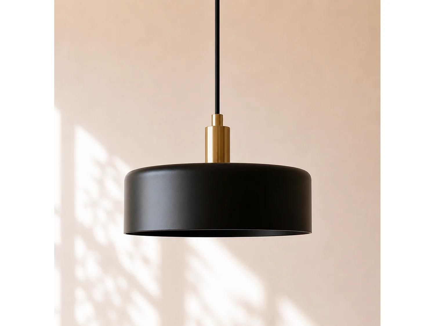 Sospensione in metallo nero D35 cm - Nox