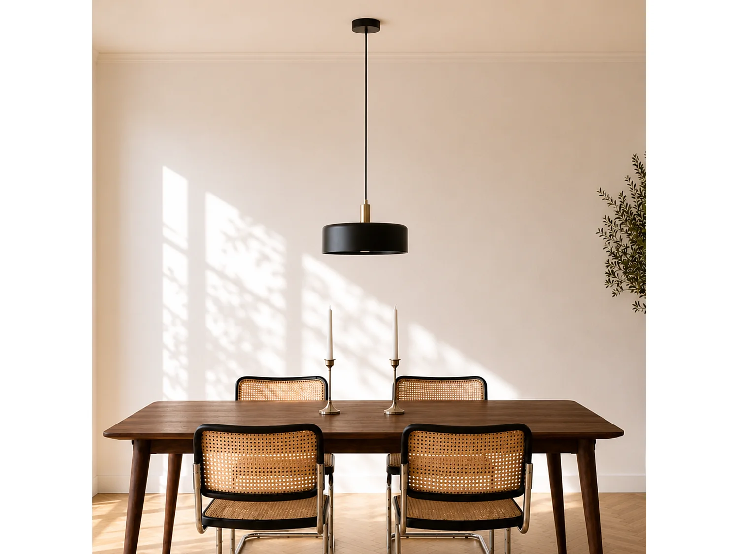 Sospensione in metallo nero D35 cm - Nox