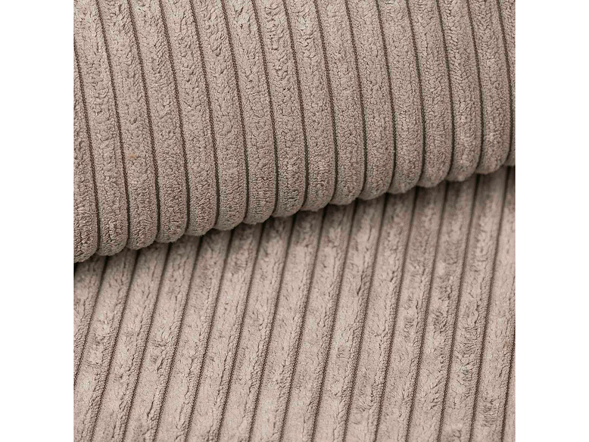 Canapé d'angle gauche convertible 3 places avec coffre en tissu taupe PAOLA