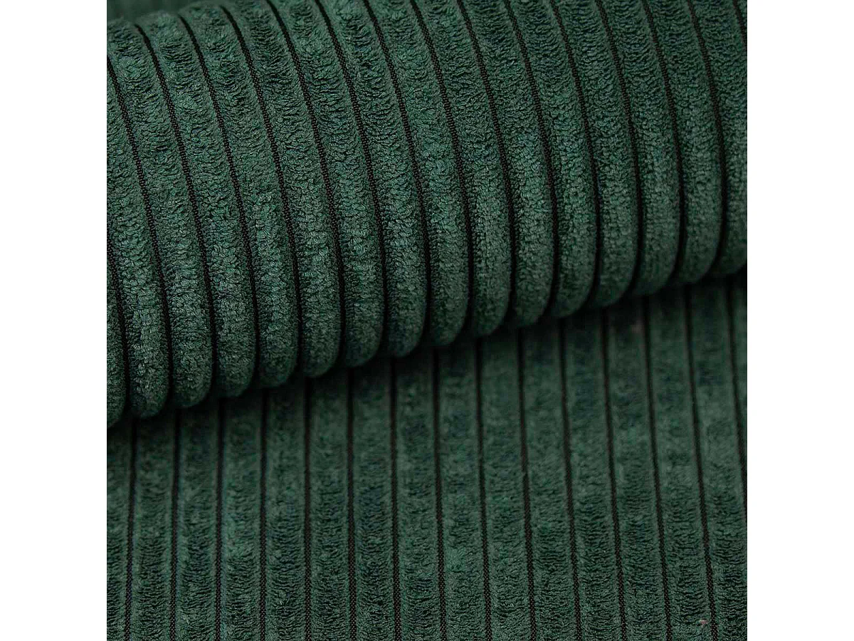 Canapé d'angle gauche convertible 3 places avec coffre en tissu vert sapin PAOLA