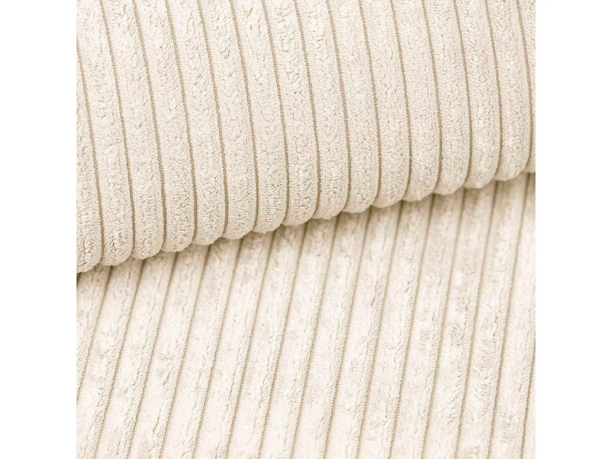 Canapé d'angle gauche convertible 3 places avec coffre en tissu blanc PAOLA