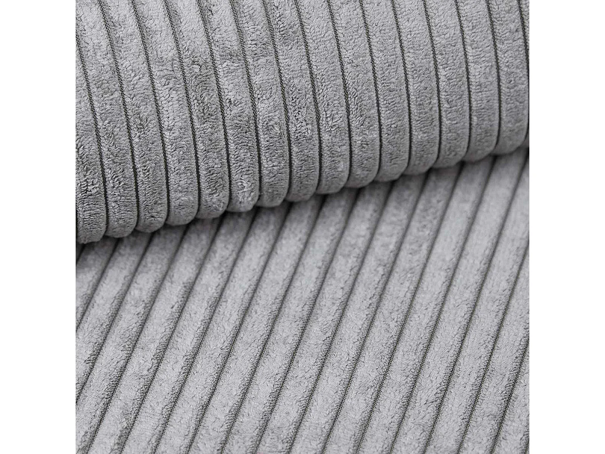 Canapé d'angle gauche convertible 3 places avec coffre en tissu gris clair PAOLA