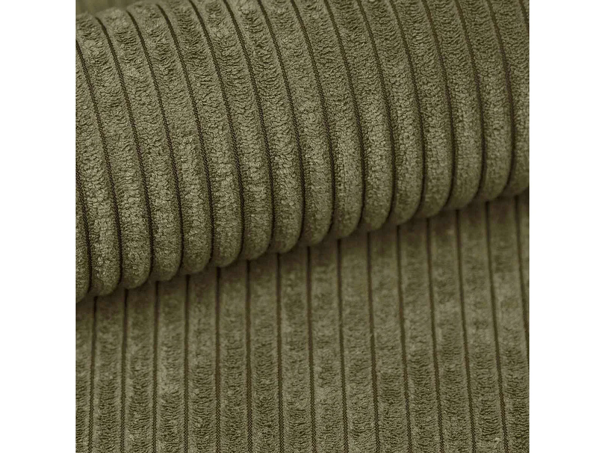 Canapé d'angle gauche convertible 3 places avec coffre en tissu vert PAOLA