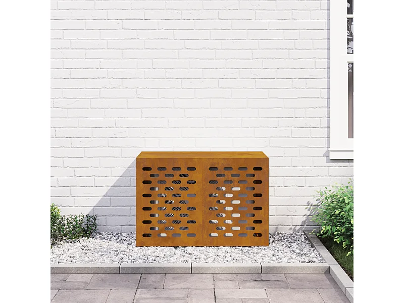 Housse de Climatisation 90x40x60 cm Acier Résistant aux Intempéries