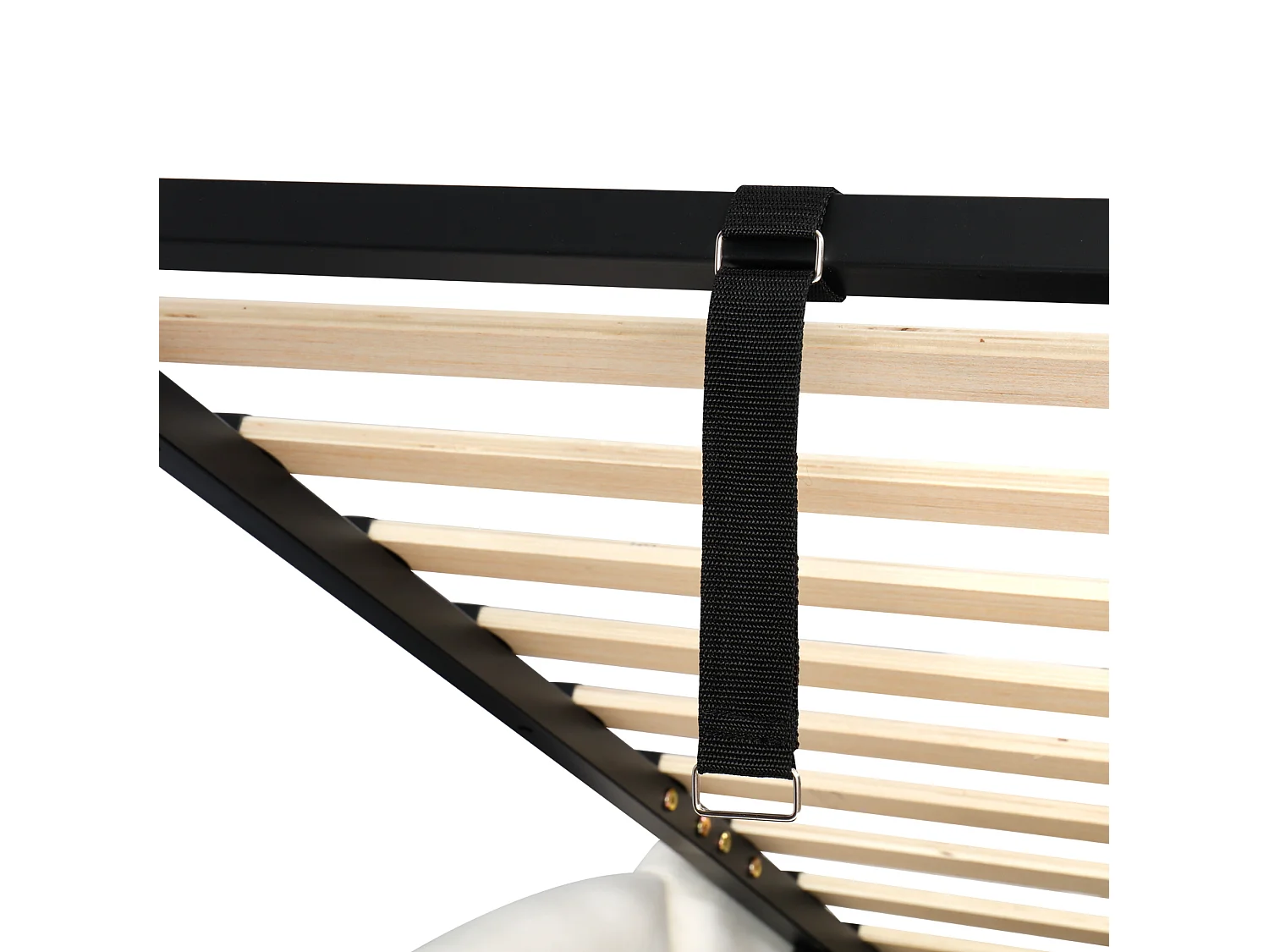 Lit coffre 90x190 cm avec rangement hydraulique et ports USB et Type-C, en velours, beige, sans matelas