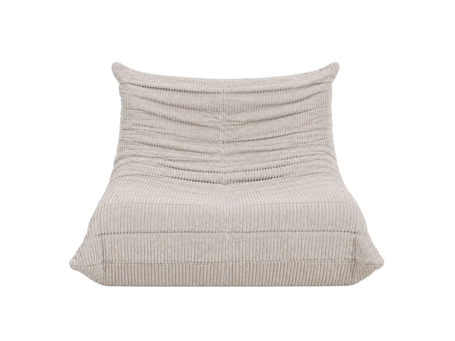 Puff sillón Cloud beige tapizado tela espuma 30 kg