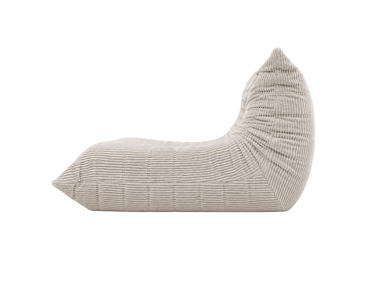 Puff sillón Cloud beige tapizado tela espuma 30 kg