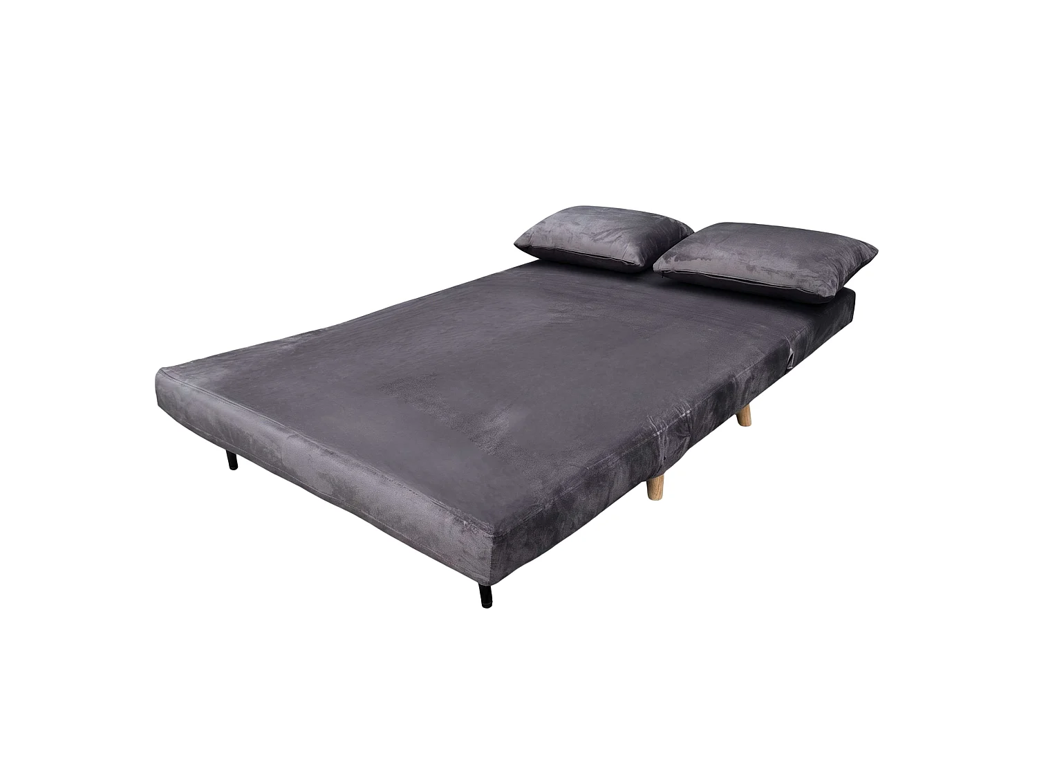 Sofá-cama Nordic Duo de 2 lugares, cinza escuro, 118 cm