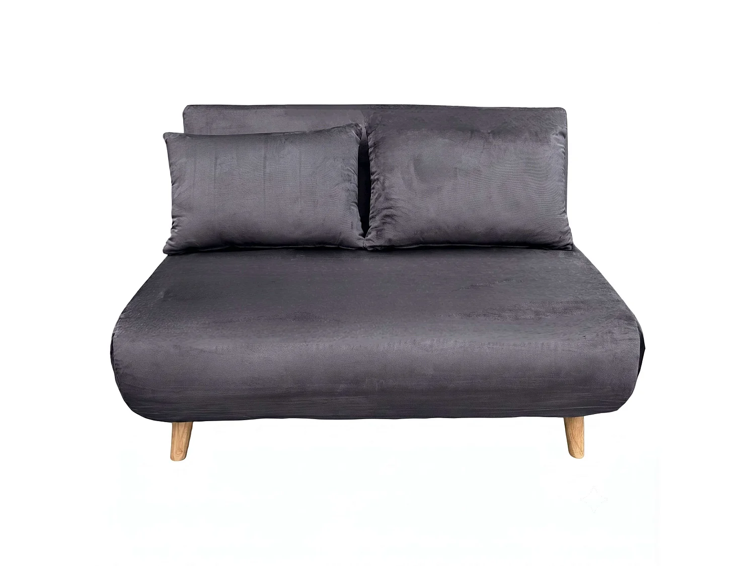 Sofá-cama Nordic Duo de 2 lugares, cinza escuro, 118 cm