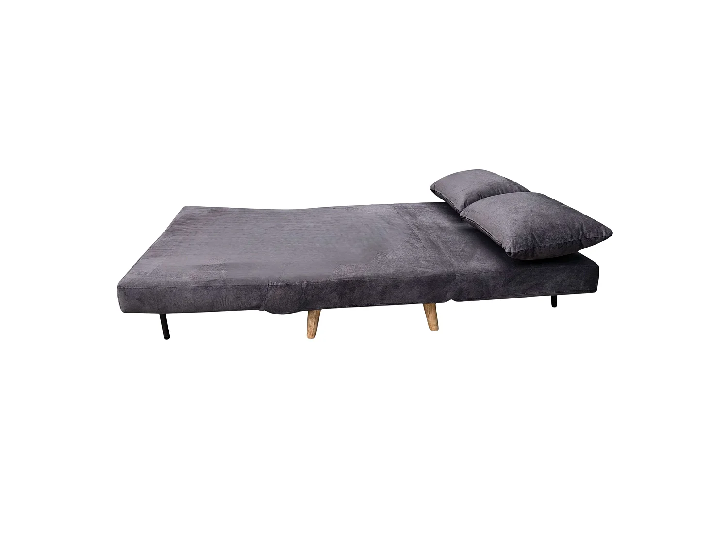 Sofá-cama Nordic Duo de 2 lugares, cinza escuro, 118 cm