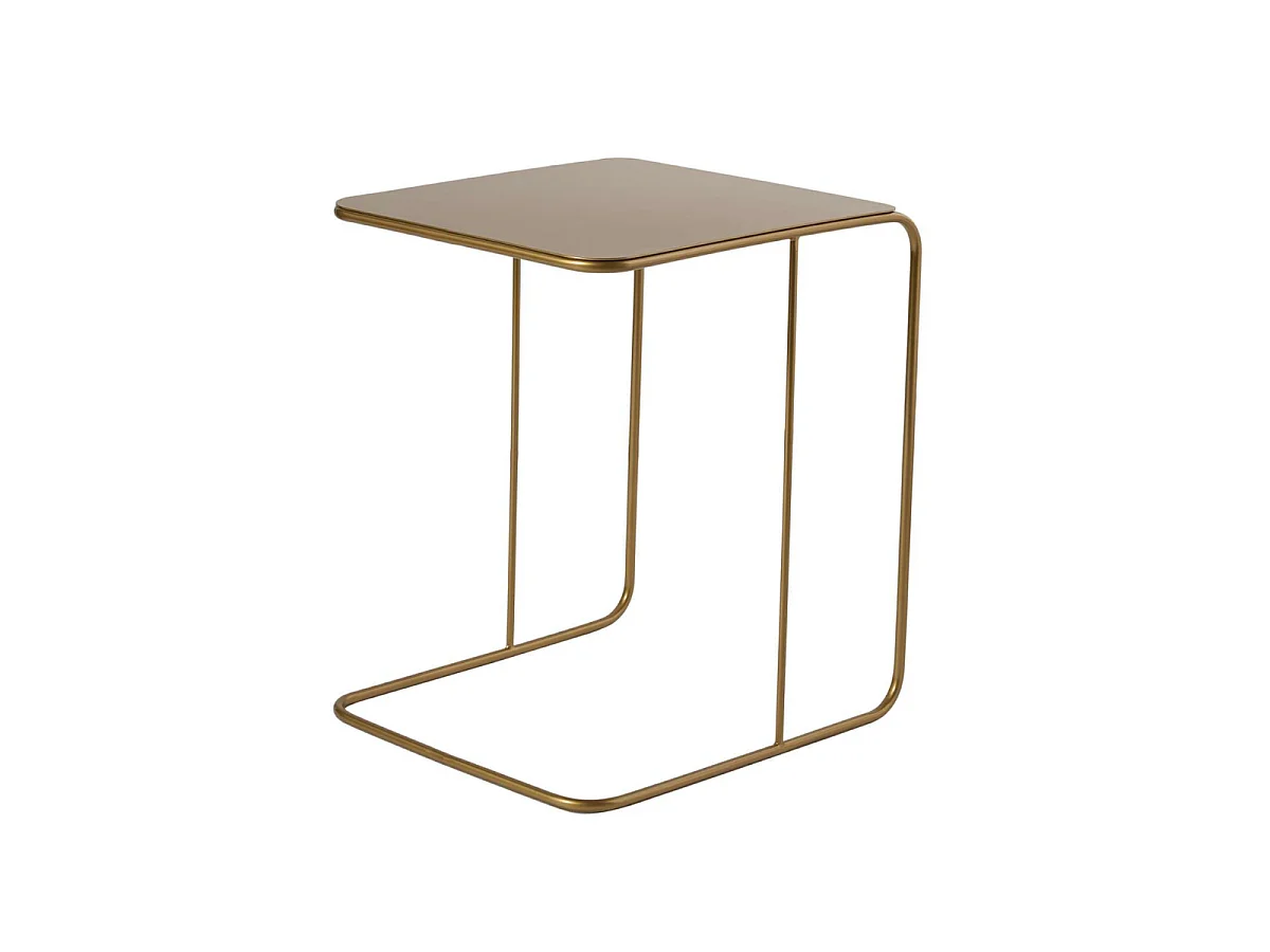 Bijzettafel met metalen blad H46 cm - OWEN