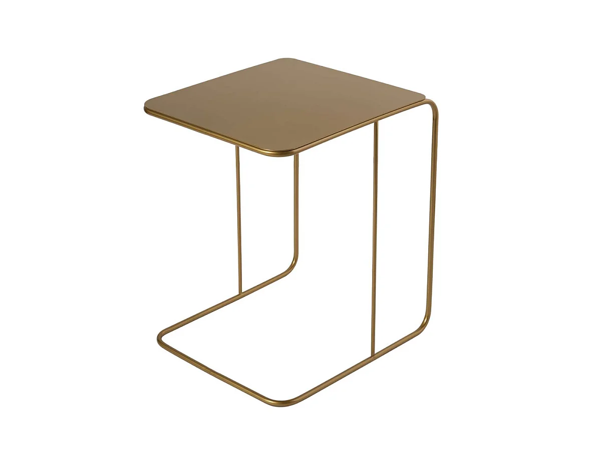 Bijzettafel met metalen blad H46 cm - OWEN