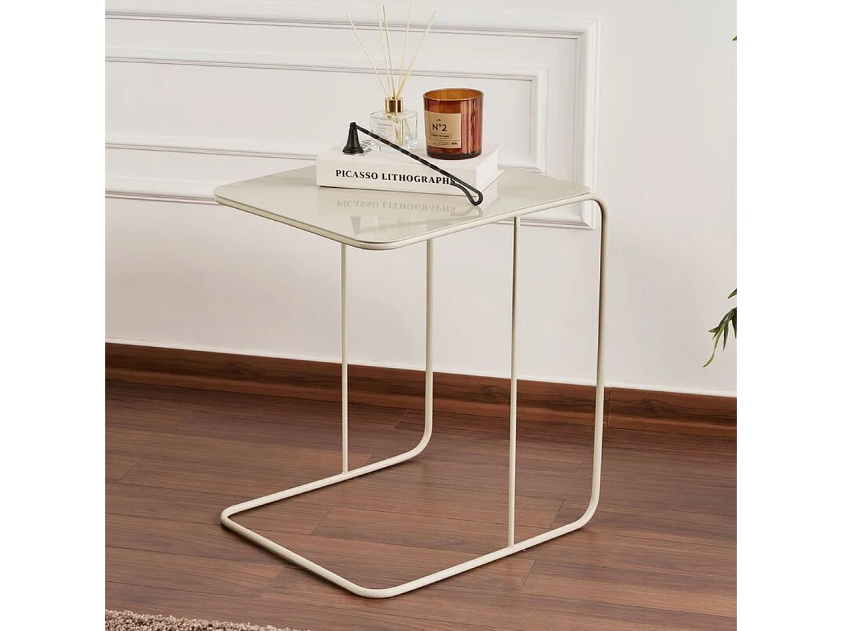 Bout de canapé avec plateau en Métal H46 cm - OWEN