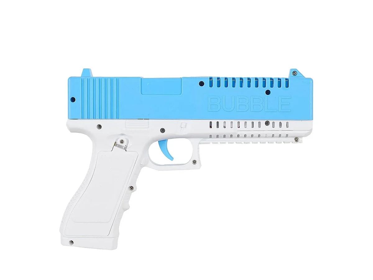 Pistolet 2 en 1 détachable à eau et bulles fonctionnant avec pile bleu et blanc