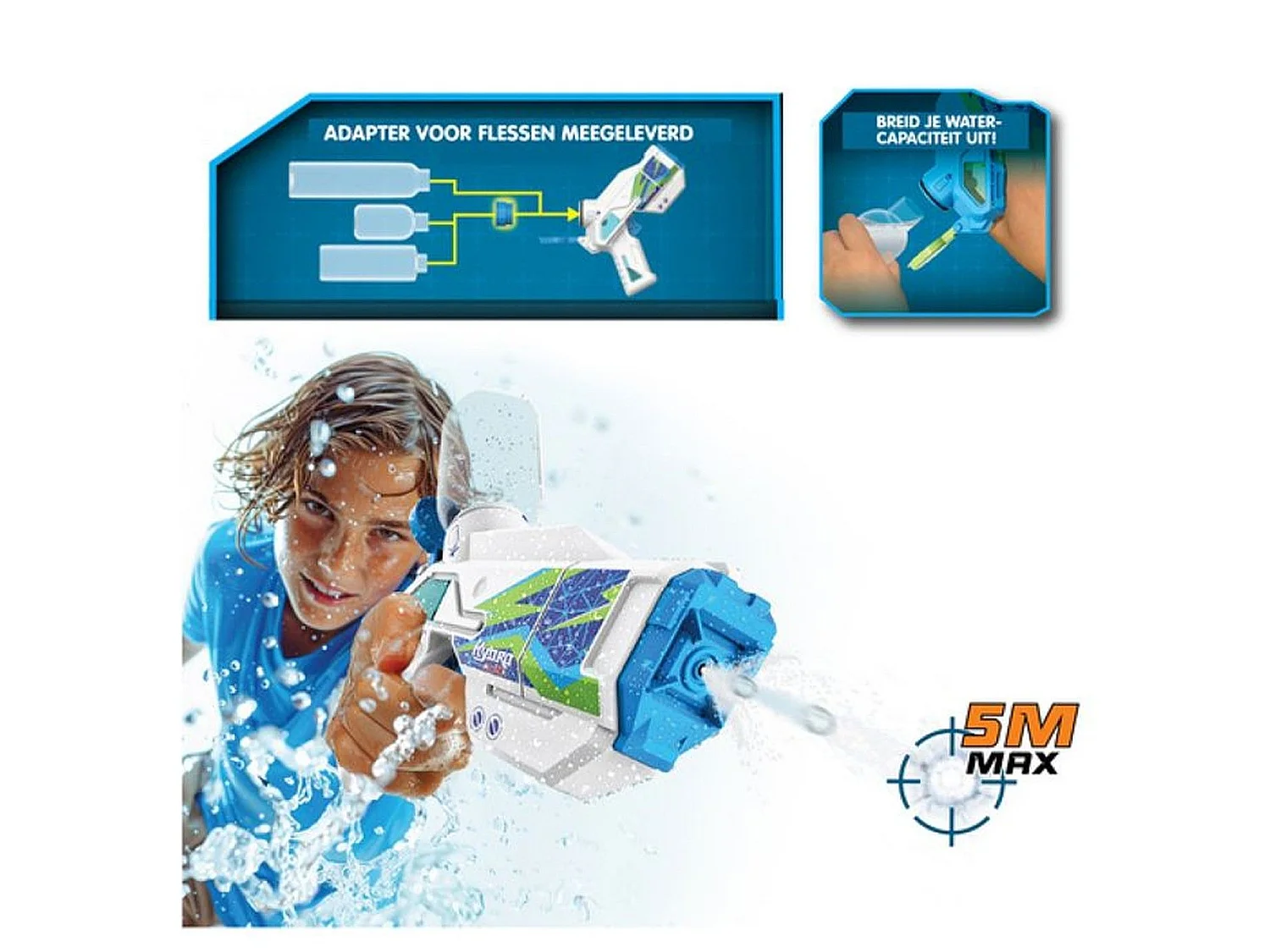 Pistolet à eau élétronique Hydromad mini blaster pack 2