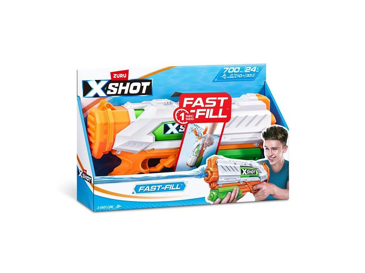 Pistolet à eau 700 ml X-SHOT Medium Fast-Fill - Portée 9 m