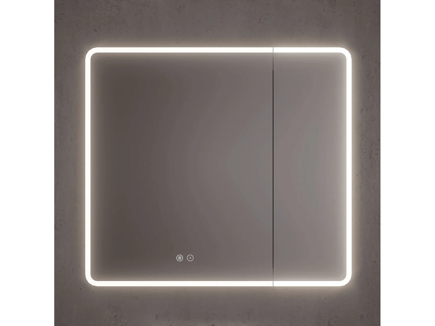 Armoire de toilette miroir LED Variable L78x70 cm avec commande ON/OFF et anti-buée en façade - AURA