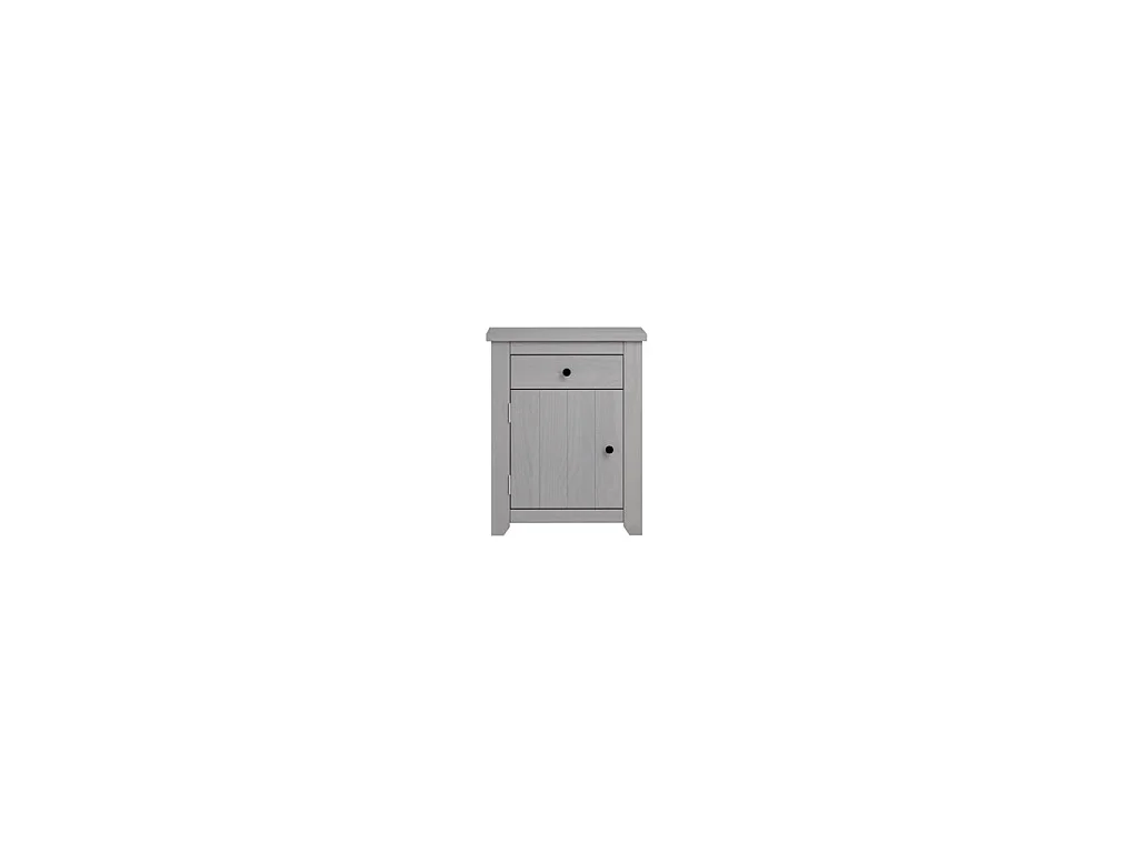 Tralee Grey Washed Pine Bedside Cabinet 1 Drawer 1 Door