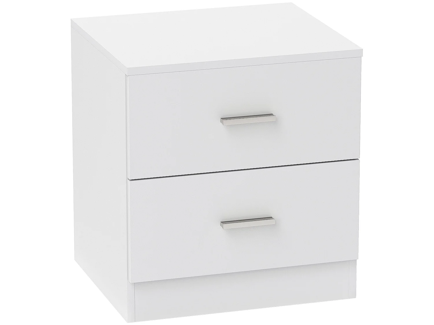 Kefa Yoka White Bedside Table Modern 2 Drawer Nightstand