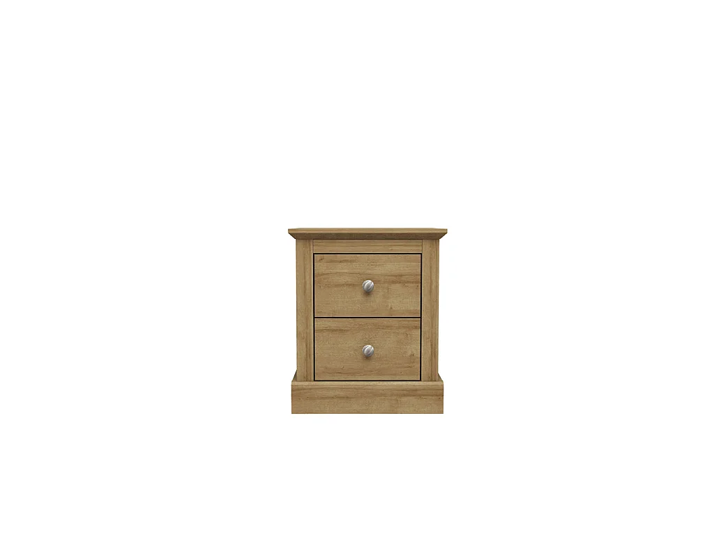 Ardee Natural Oak 2 Drawer Bedside Table