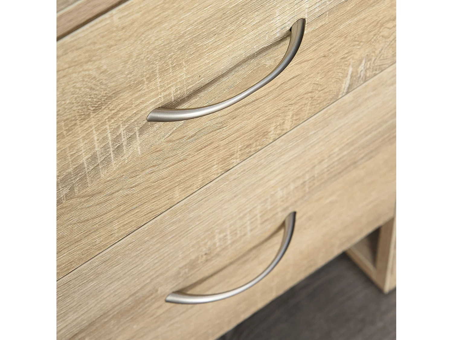 Colu Set of 2 Brown Wooden Bedside Tables with 2 Drawers