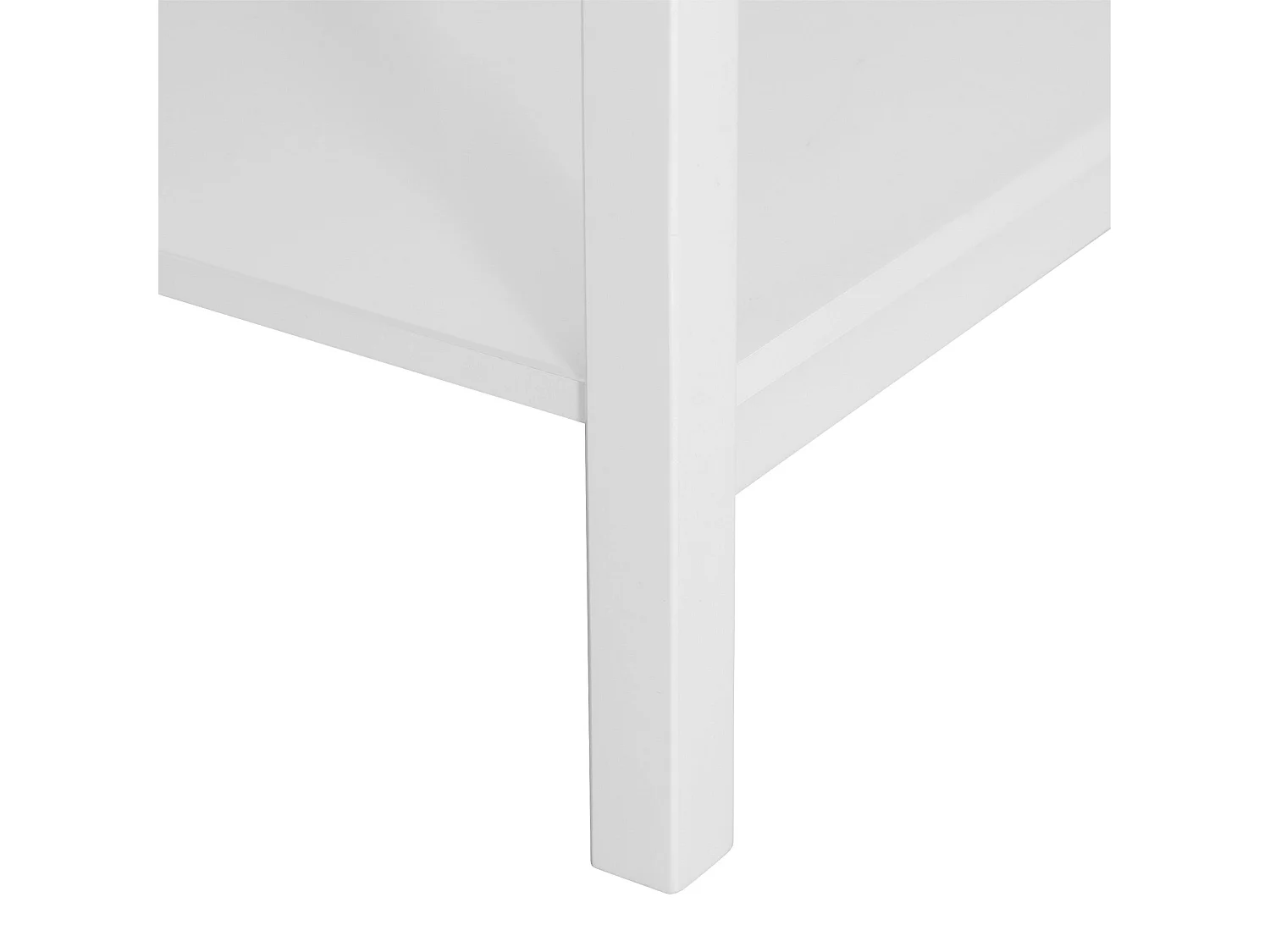 Maco Set of 2 White Wooden Bedside Tables with Drawer and Bottom Shelf