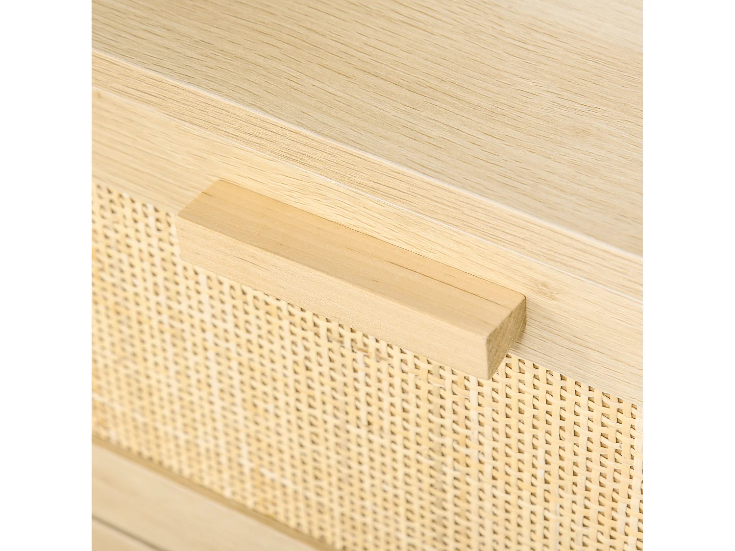 Doyo 3 Drawer Natural Rattan and Wood Chest
