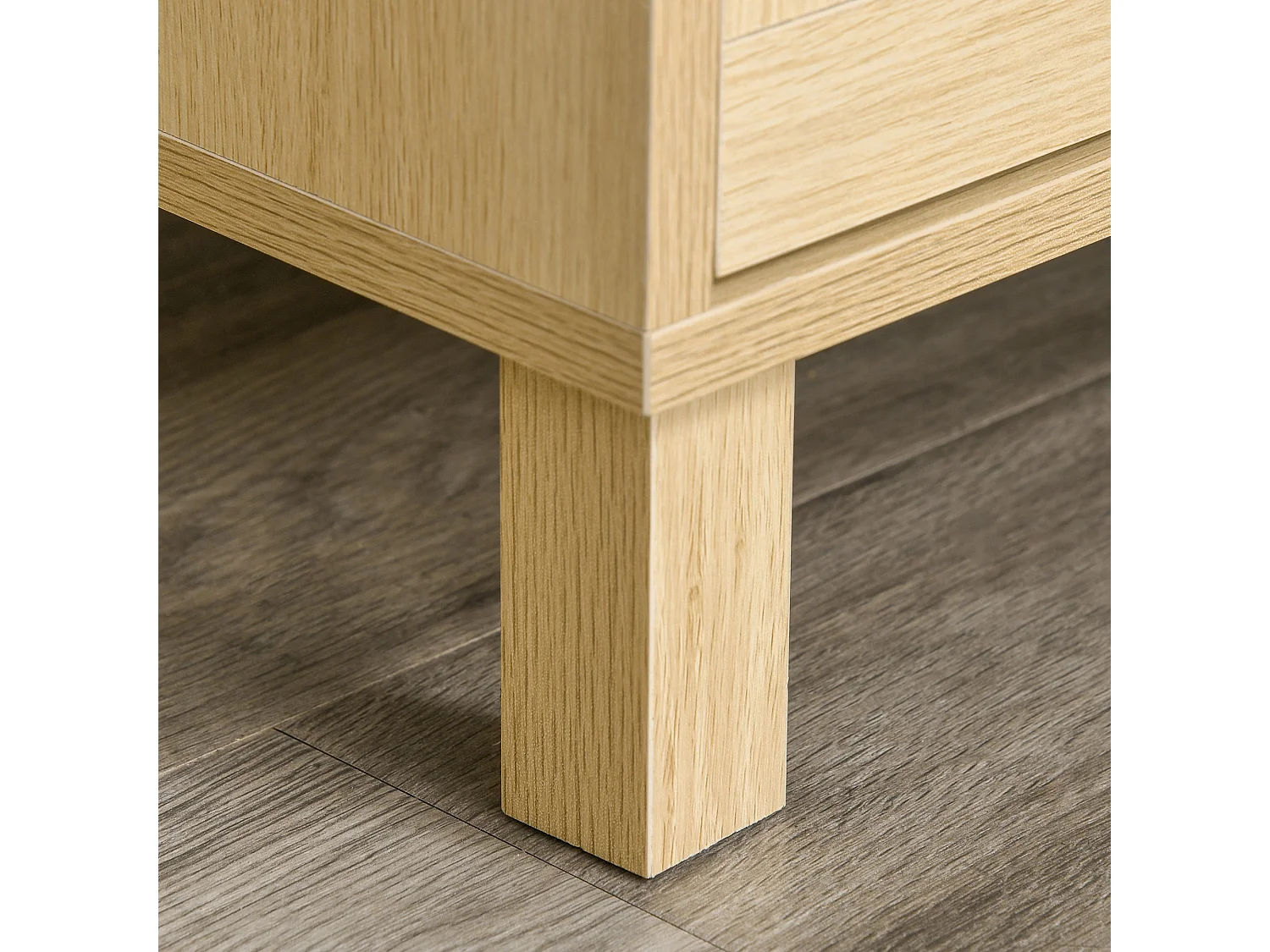 Doyo 3 Drawer Natural Rattan and Wood Chest