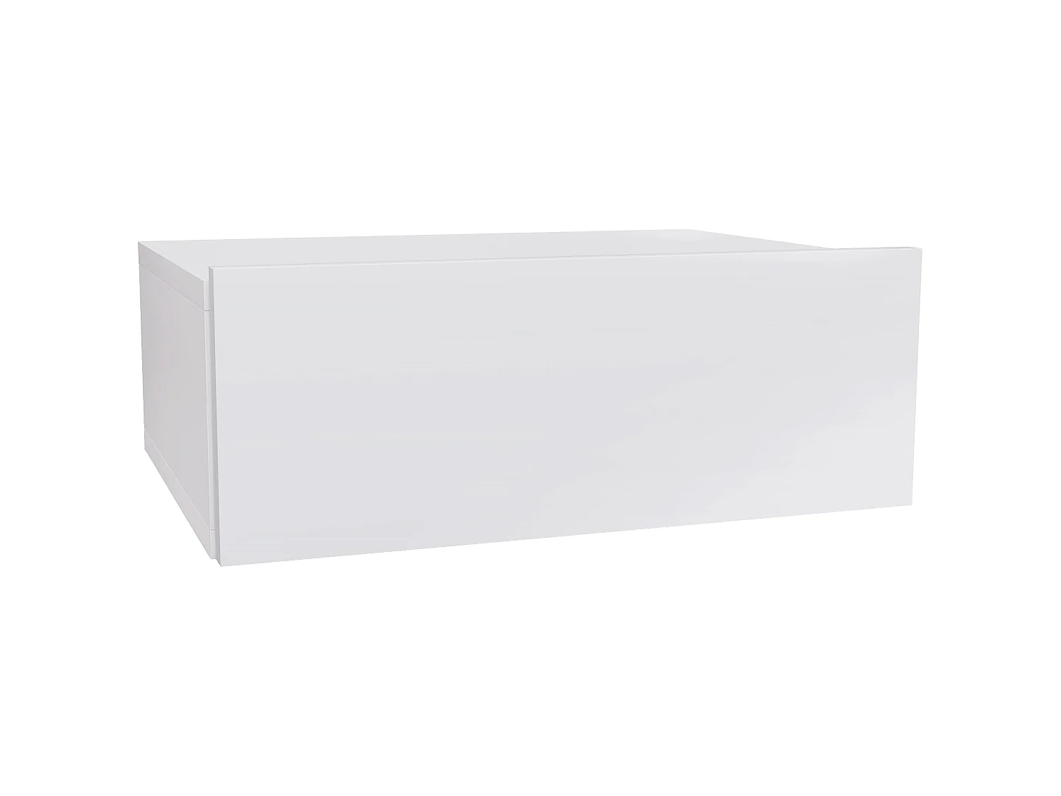 Sosa White Wall Mounted Floating Bedside Table with Drawer