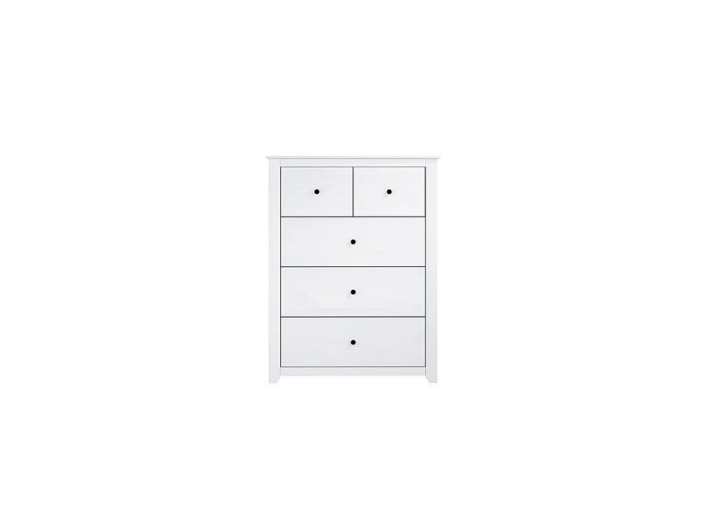 Tralee White Washed Solid Pine Chest of Drawers 3+2