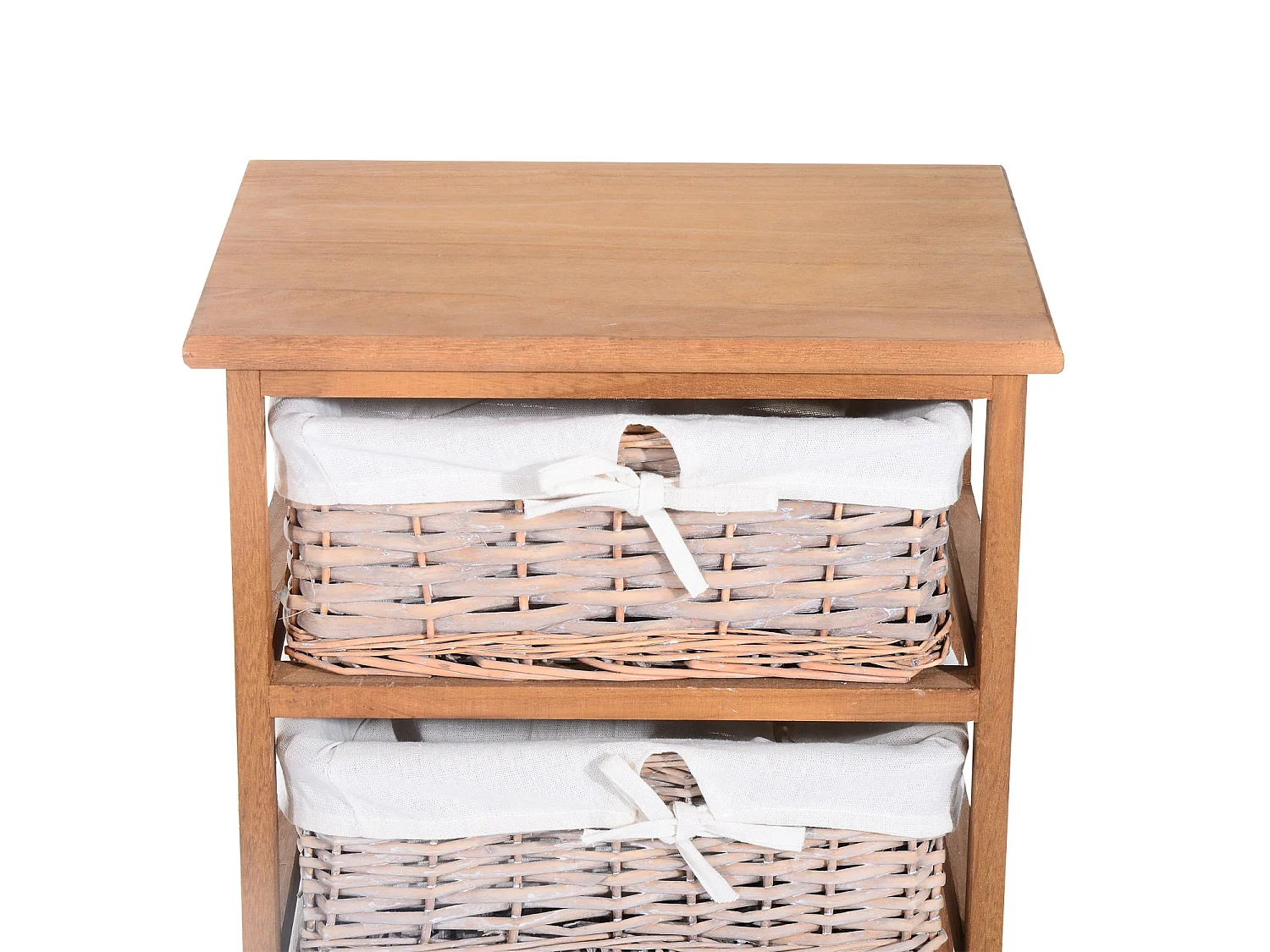 Yorila 5 Drawer Wicker Chest Natural Wood Finish