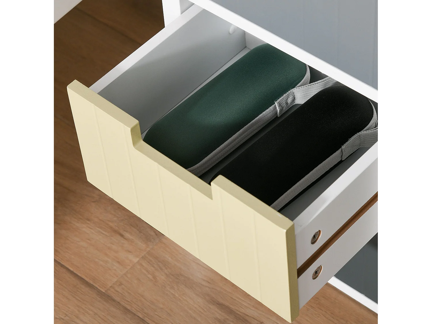 Vicoma 3 Drawer Storage Tower White Frame with Multicolour Drawers