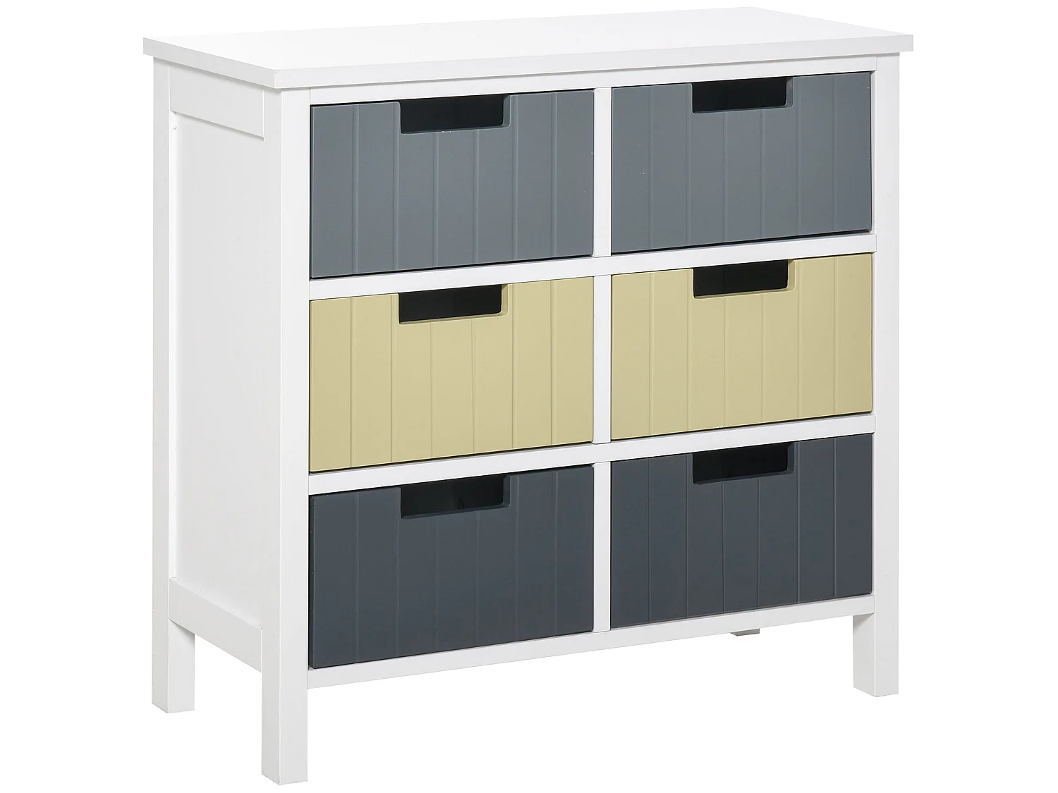 Nemo Multicolour 6 Drawer Wooden Storage Cabinet