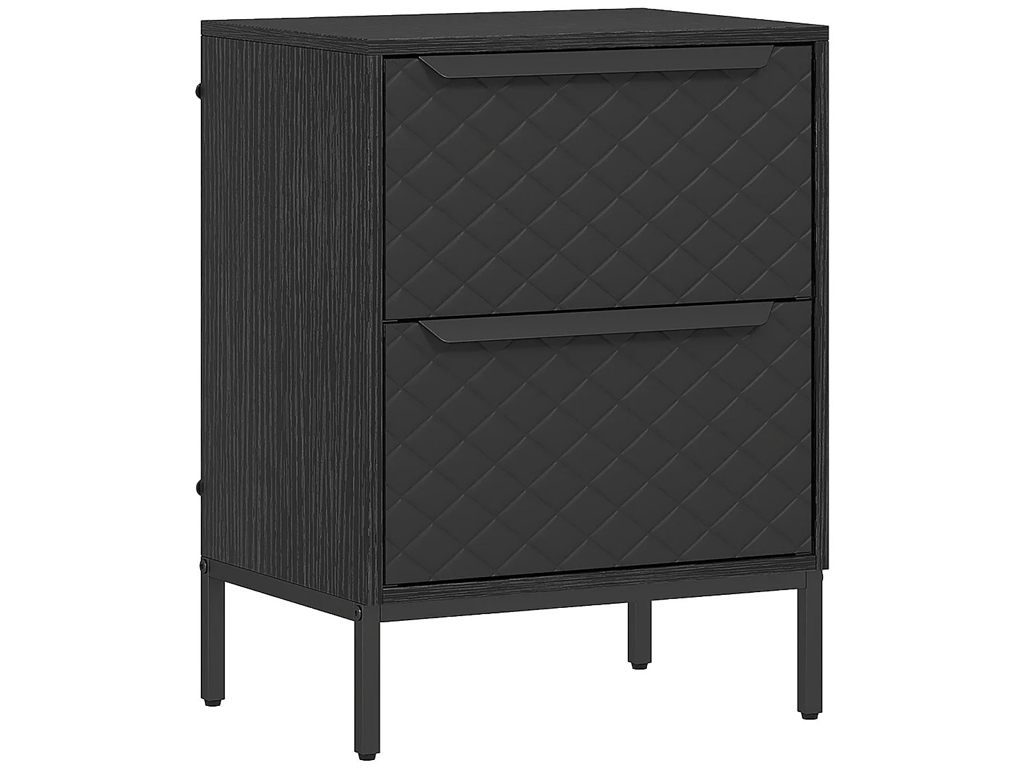 Nomiba 2 Drawer Fabric Storage Dresser Black Metal Frame