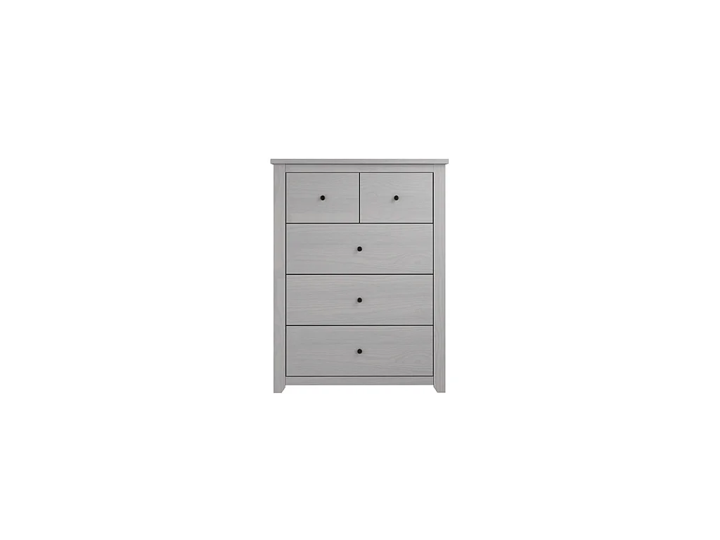 Tralee Grey Washed Pine 3+2 Drawer Chest Solid Wood Storage