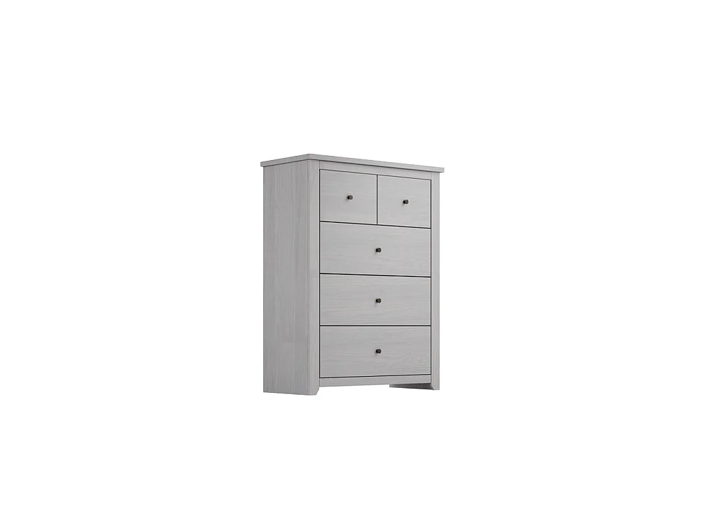Tralee Grey Washed Pine 3+2 Drawer Chest Solid Wood Storage