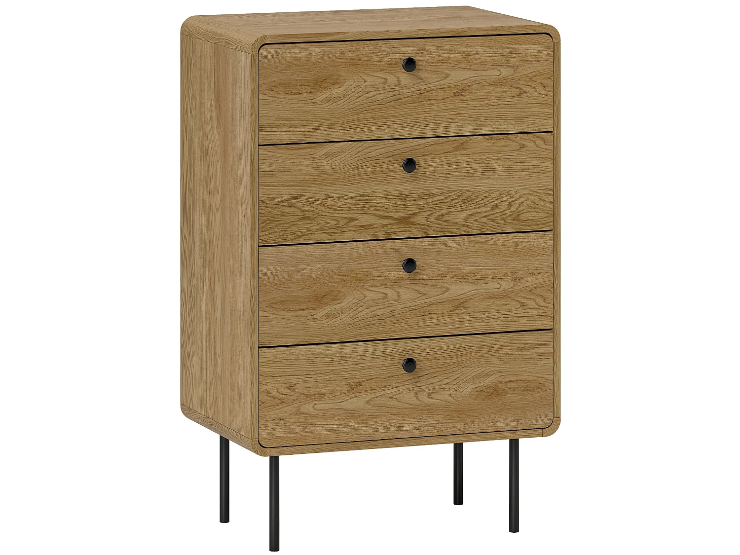 Elmira Oak Effect 4 Drawer Modern Storage Chest