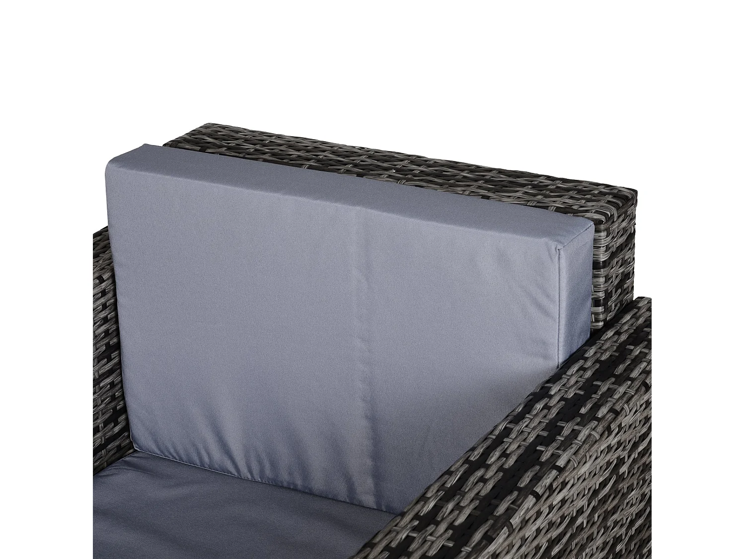 Roso Naba Grey Rattan Outdoor Armchair with Removable Cushion