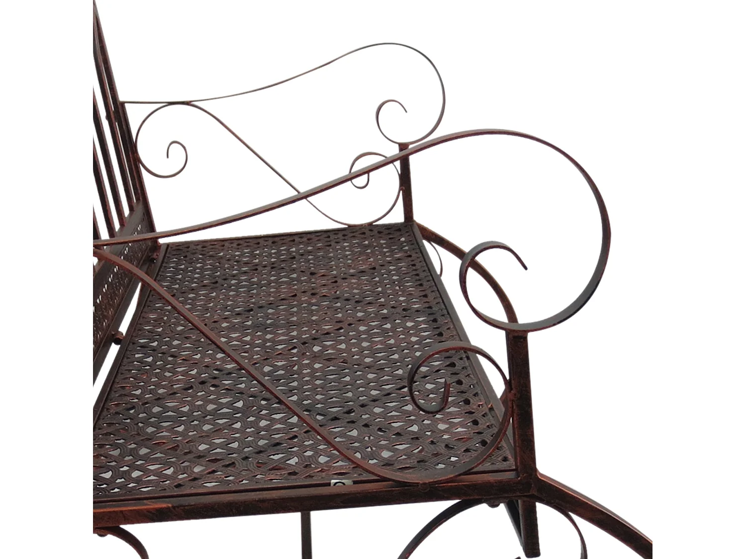 Lesu Bronze Red Metal Rocking Bench for Two