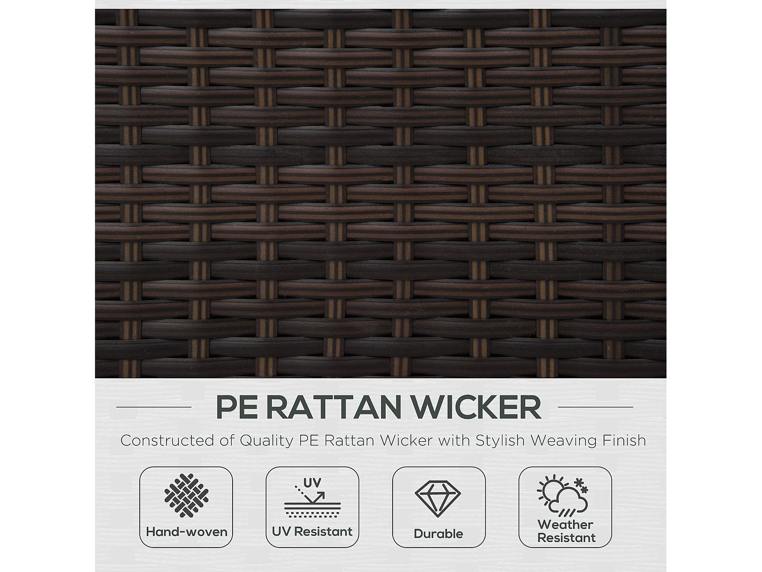 Rado Brown Rattan Single Outdoor Armchair with Armrests