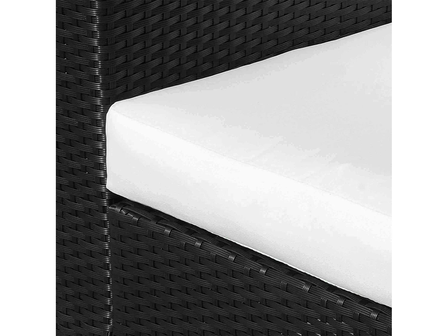 Raco Black Rattan Single Outdoor Armchair with Thick Cushioned Seat and Armrests