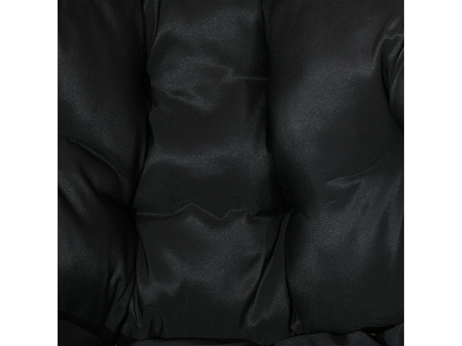 Molaha Sand and Black String Style Egg Chair with Padded Cushion
