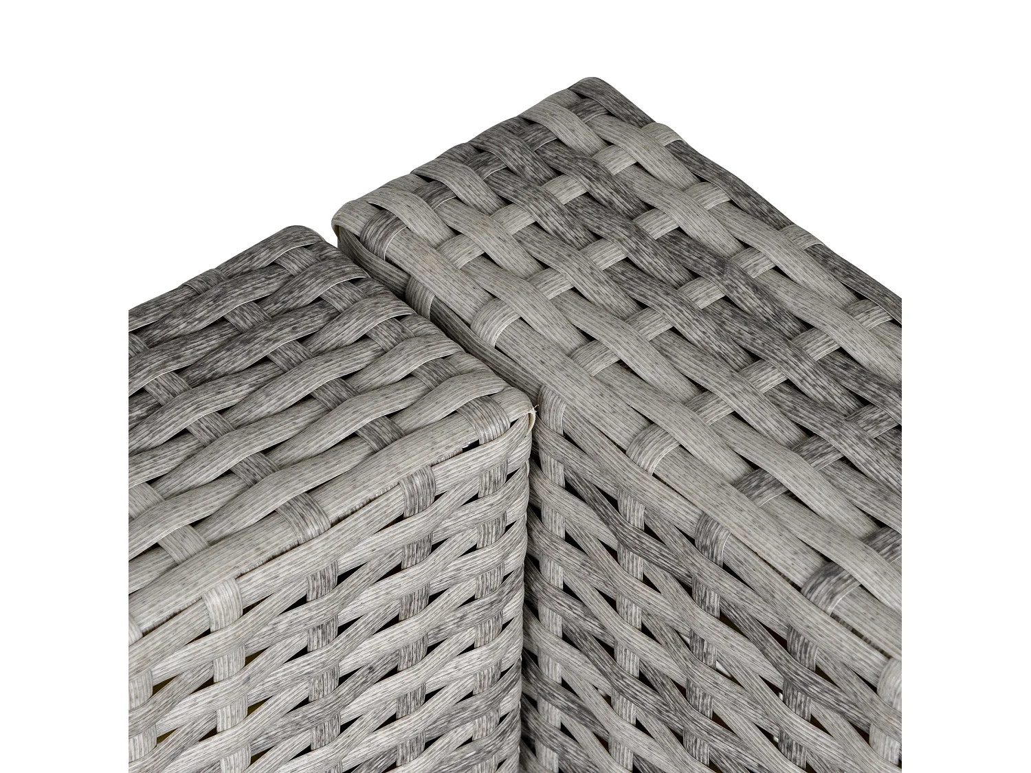 Karettano Grey Rattan Outdoor Armchair with Cushions and Armrests