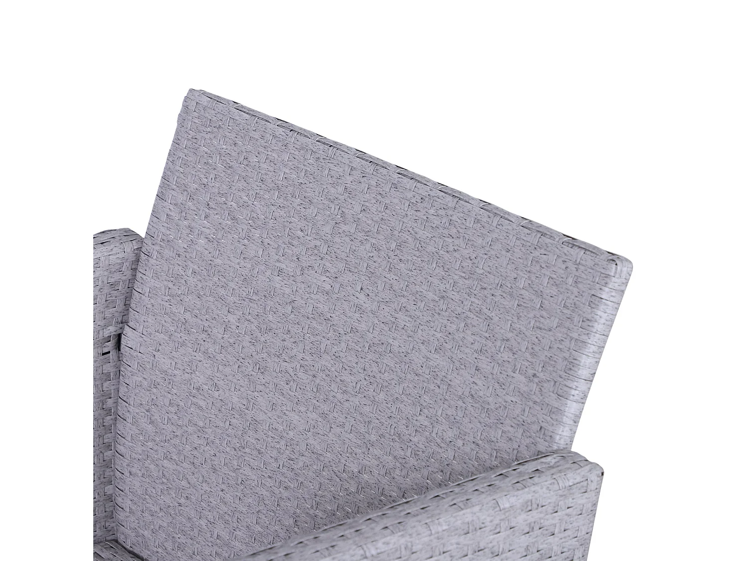 Sonova 5 Piece Grey and White Faux Rattan Outdoor Bistro Set with Cushions and Glass Table