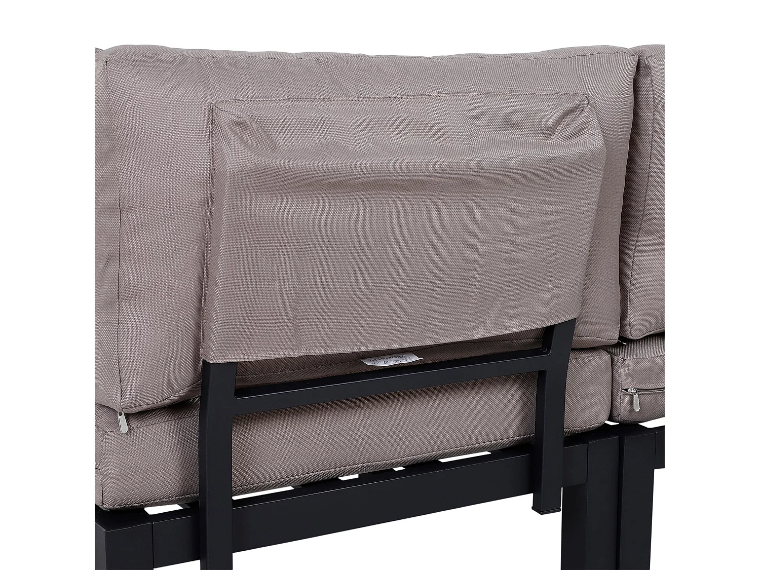 Maha 3 Piece Corner Garden Sofa Set with Chaise Coffee Table and Built In Side Tables