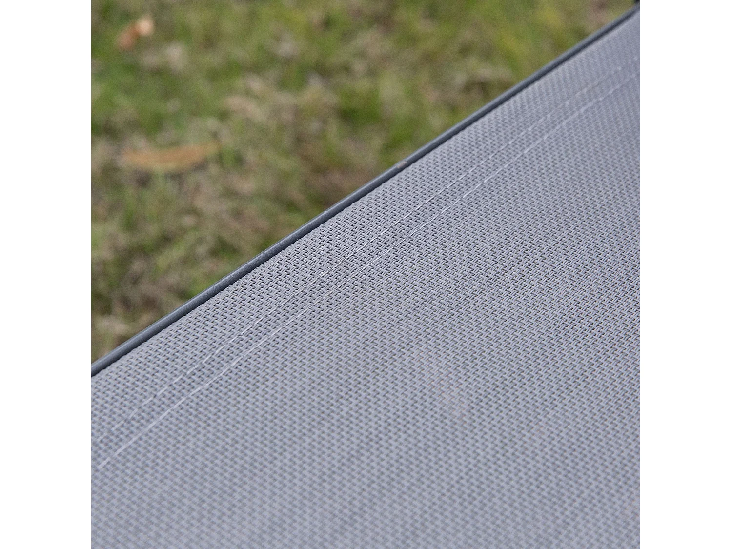 Babane 4 Seater Minimal Garden Patio Set Charcoal Grey Mesh Aluminium Frame